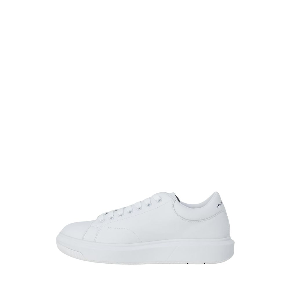 Armani Exchange hvid lædersneaker