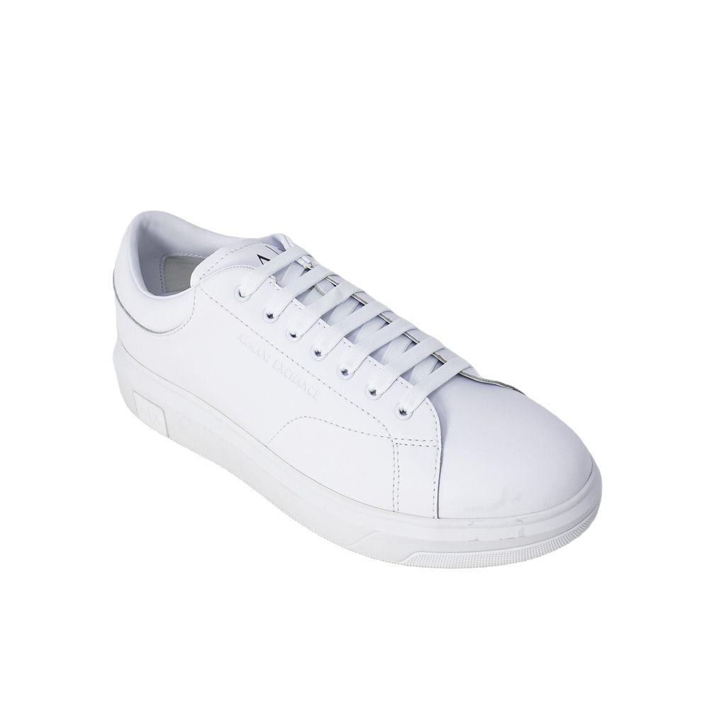 Armani Exchange hvid lædersneaker