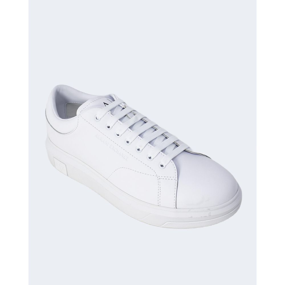 Armani Exchange hvid lædersneaker