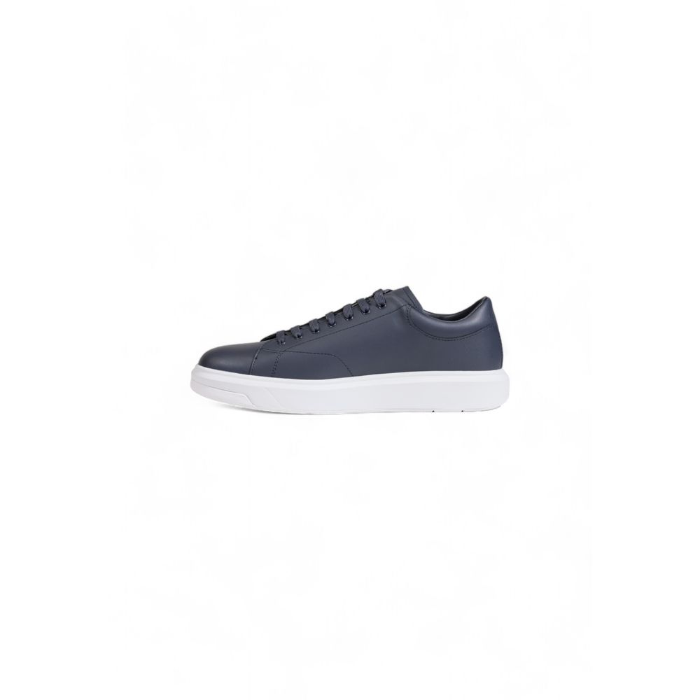 Armani Exchange Blå Lædersneaker