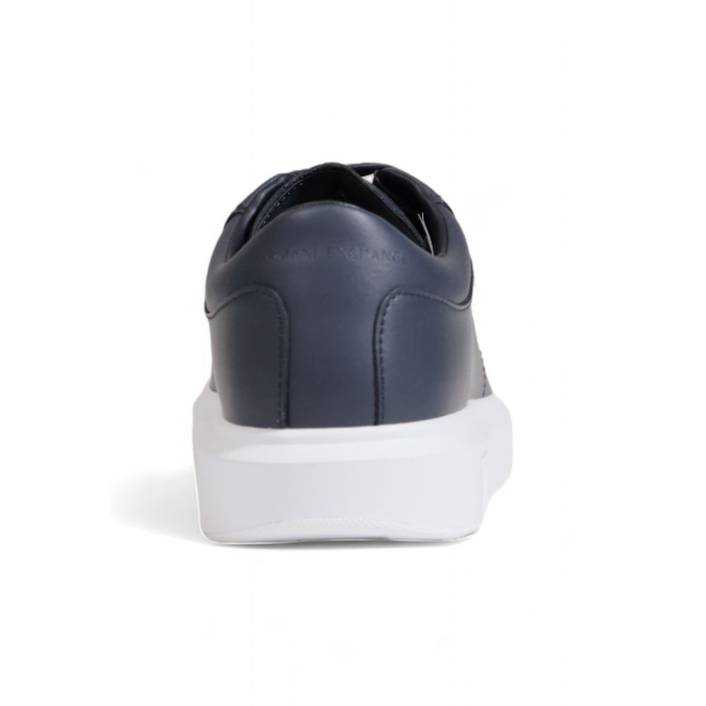 Armani Exchange Blå Lædersneaker