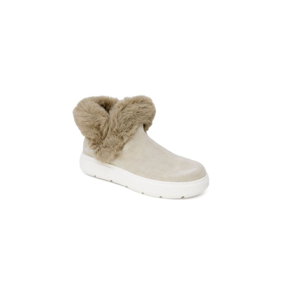 Love Moschino Beige Lædersneaker