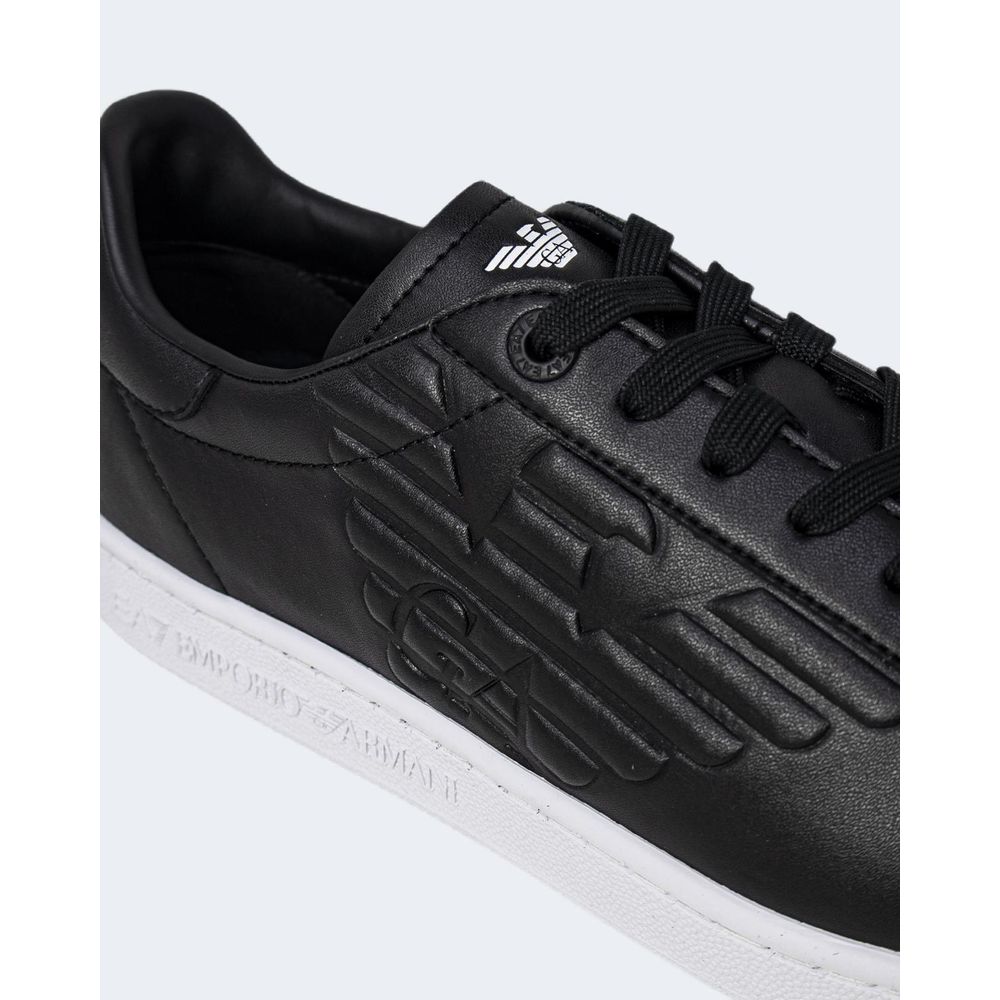 EA7 Emporio Armani sort og hvid polyethylen sneaker