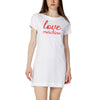 Love Moschino Hvid Bomuldskjole