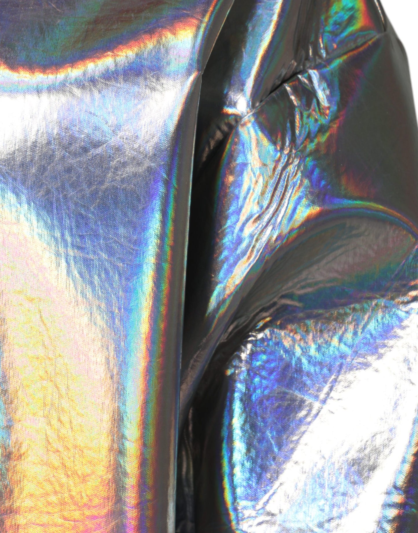 Dolce & Gabbana Sølvfarvet Iridescent Full Zip Herre Bomberjakke