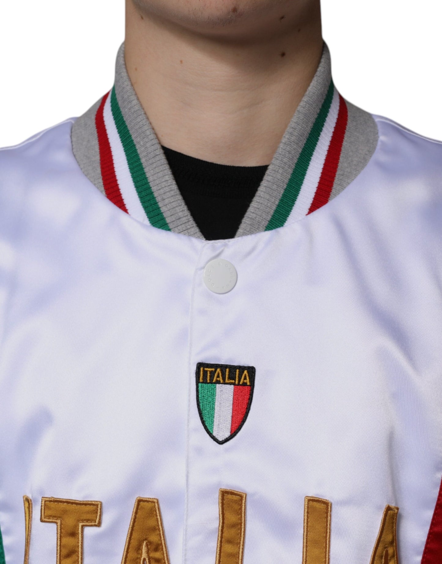 Dolce & Gabbana Flerfarvet Italia Button Down Bomberjakke
