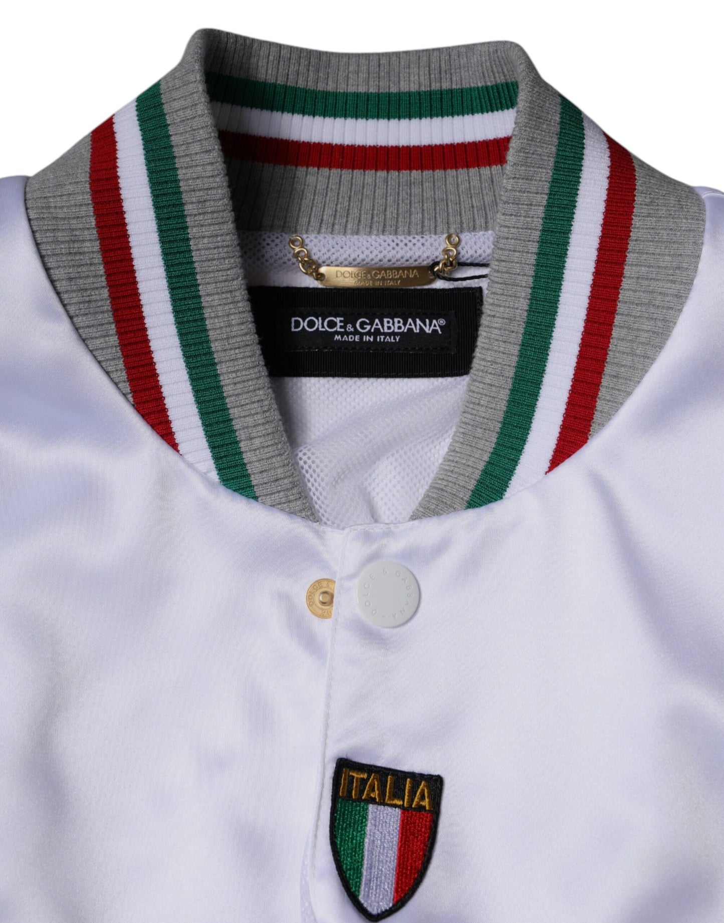 Dolce & Gabbana Flerfarvet Italia Button Down Bomberjakke