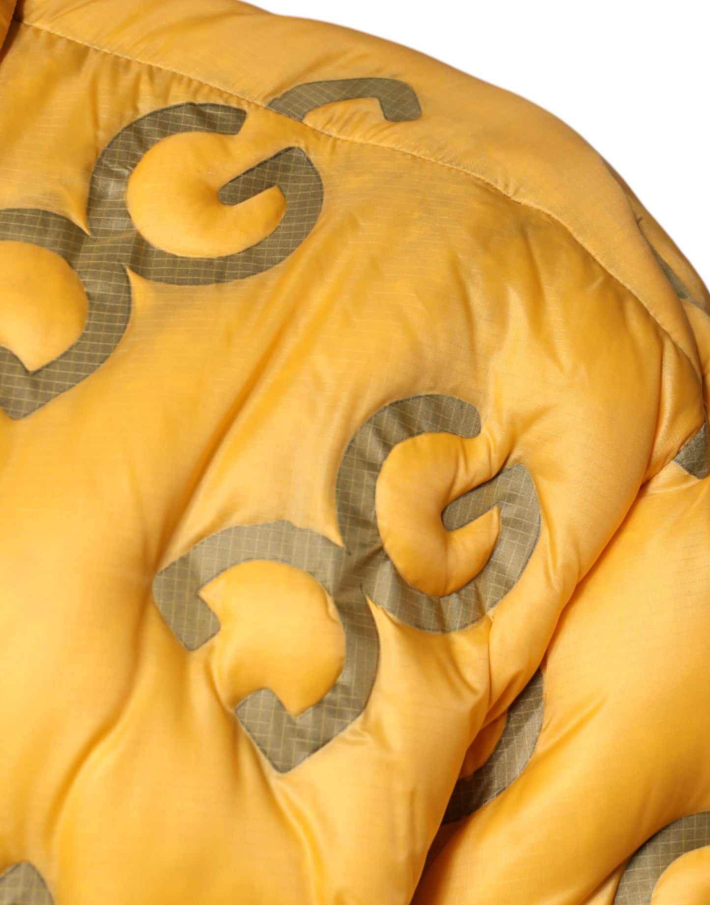 Dolce & Gabbana Gul Logo Polstret Blouson Jakke med Knapper