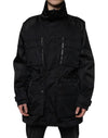 Dolce & Gabbana Sort Nylon Vinter Herre Parka Jakke