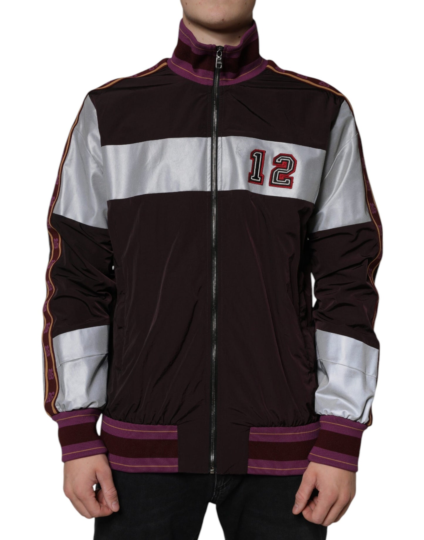 Dolce & Gabbana Flerfarvet Full Zip Jersey Herre Bomberjakke