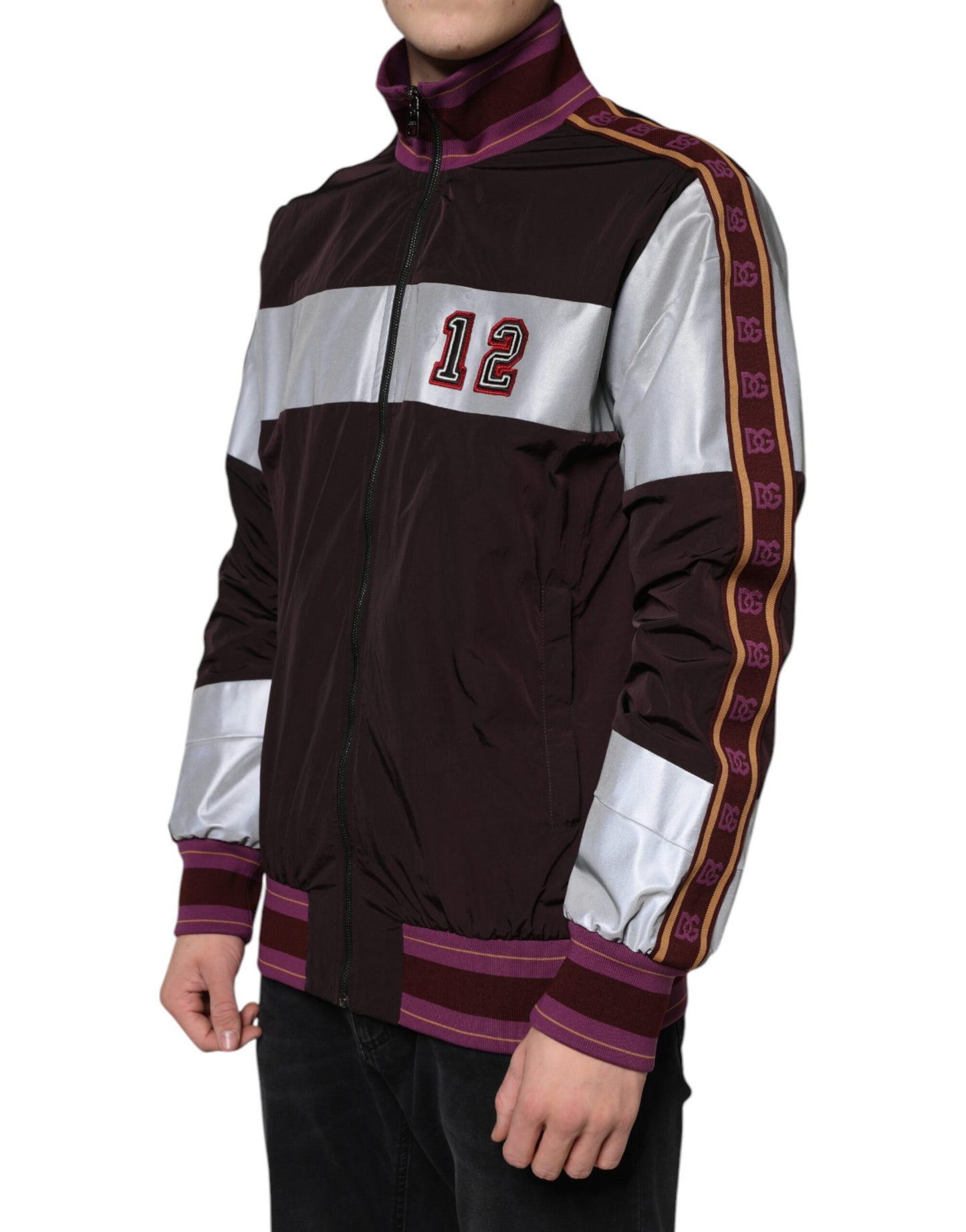 Dolce & Gabbana Flerfarvet Full Zip Jersey Herre Bomberjakke