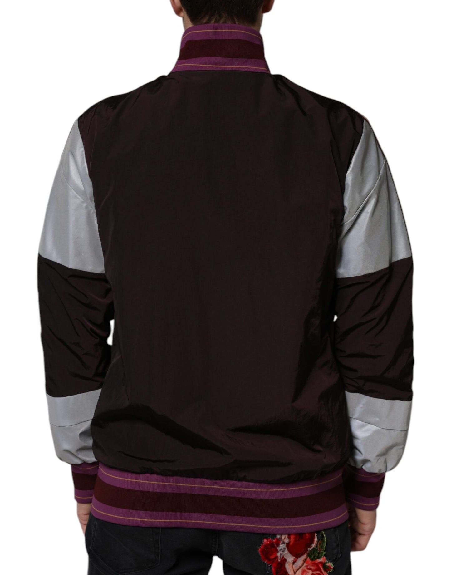 Dolce & Gabbana Flerfarvet Full Zip Jersey Herre Bomberjakke