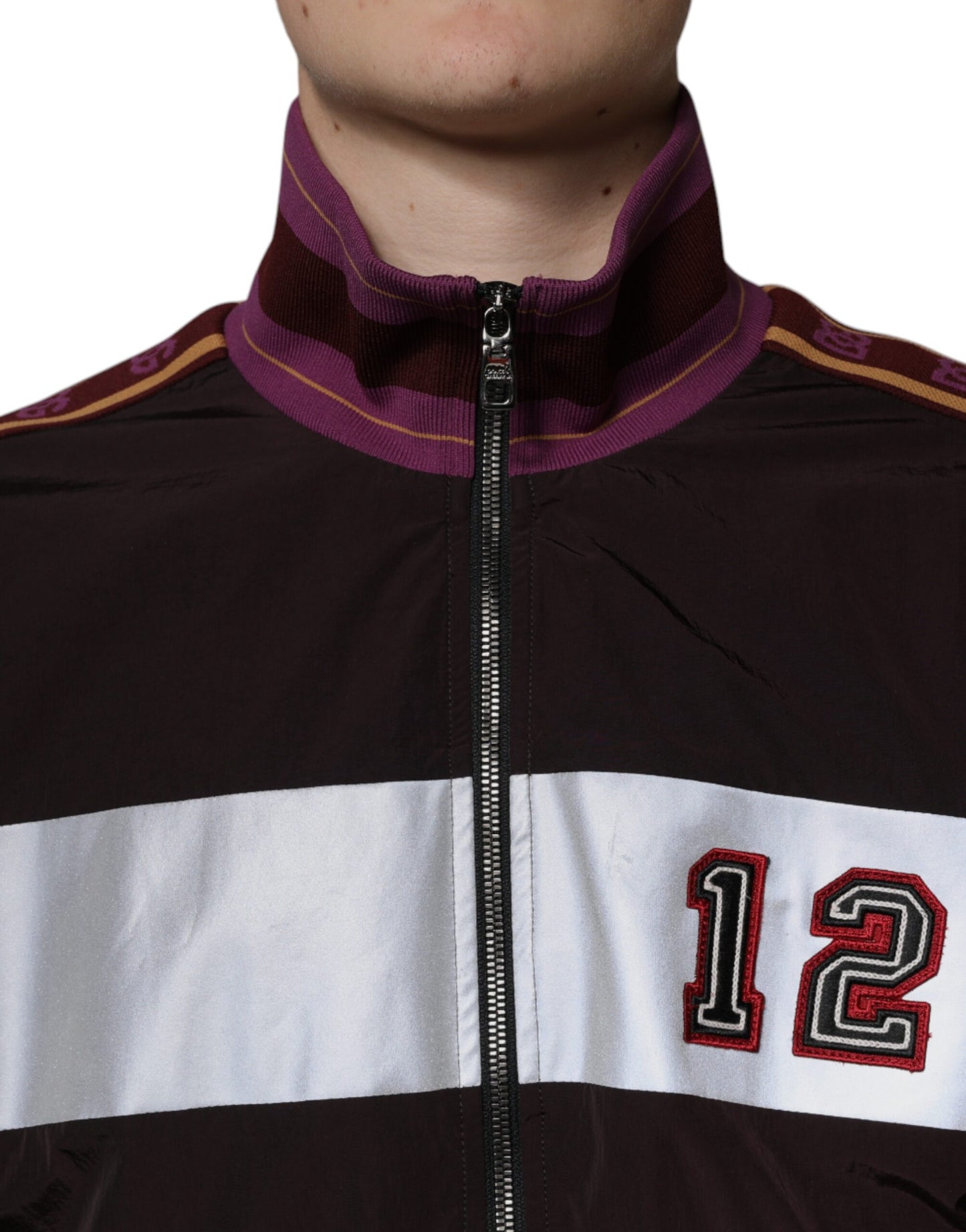 Dolce & Gabbana Flerfarvet Full Zip Jersey Herre Bomberjakke