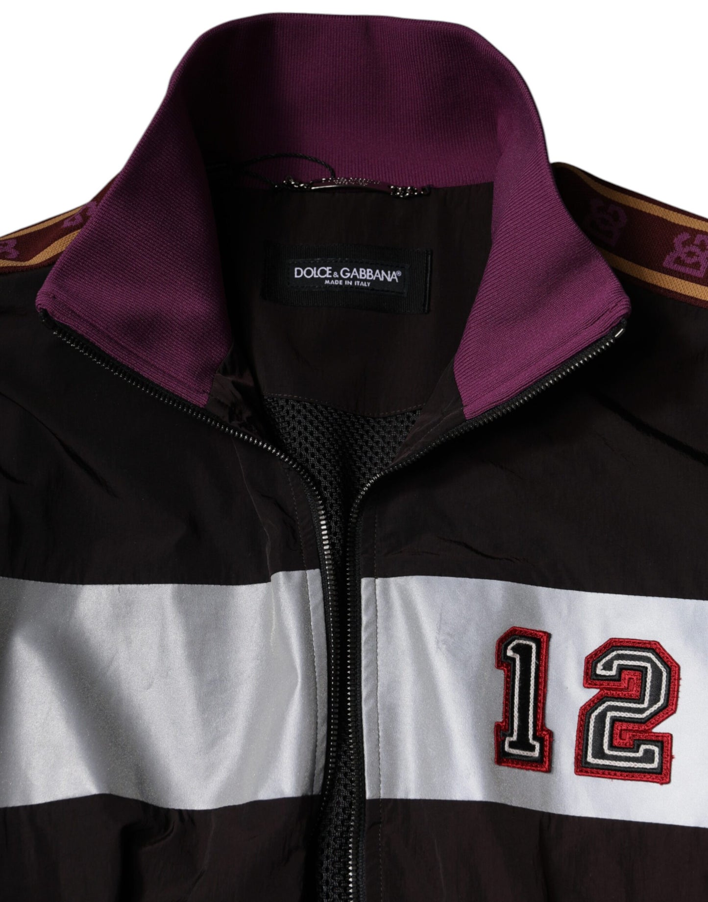 Dolce & Gabbana Flerfarvet Full Zip Jersey Herre Bomberjakke