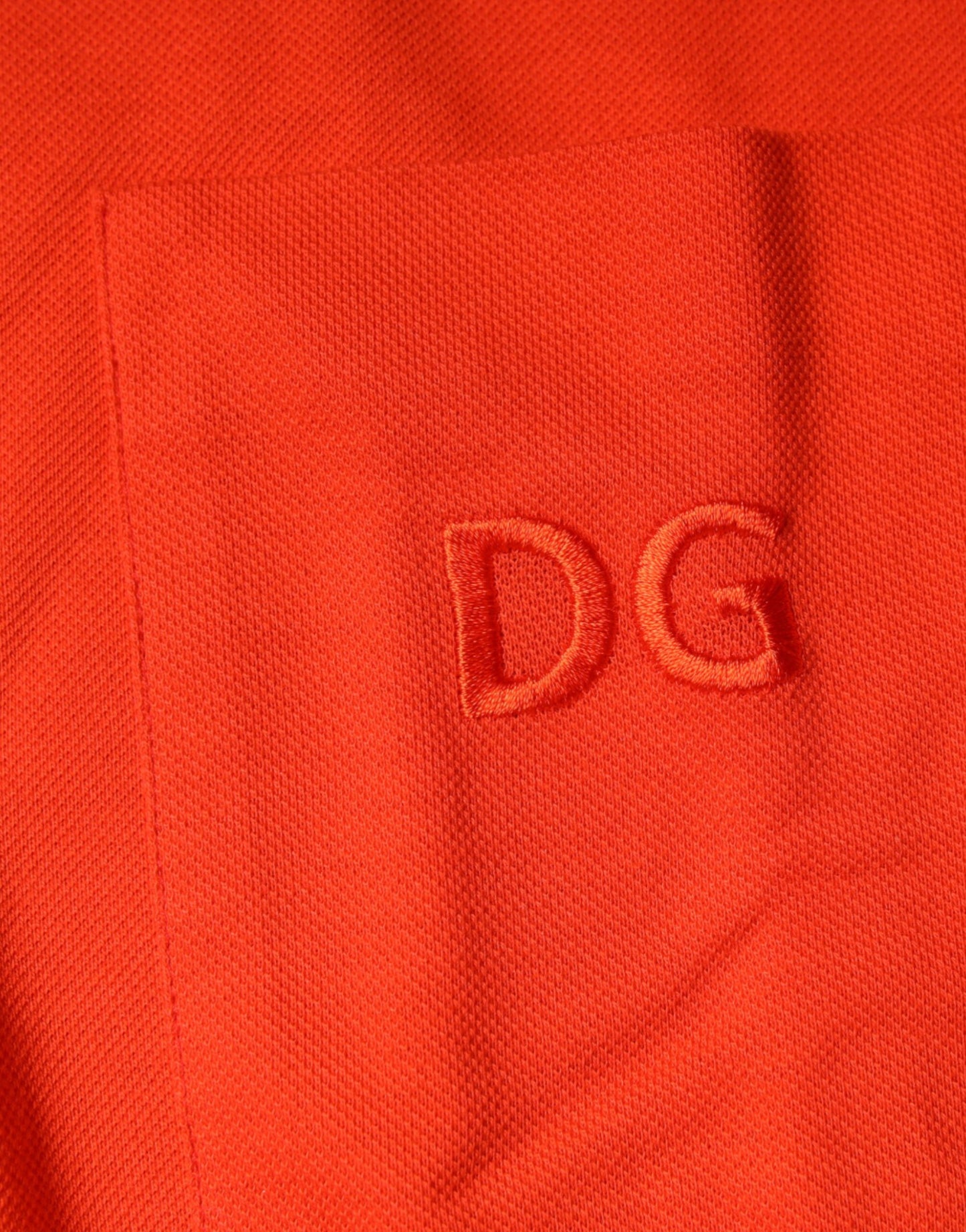 Dolce & Gabbana Orange Bomuld Button Down Casual Poloshirt