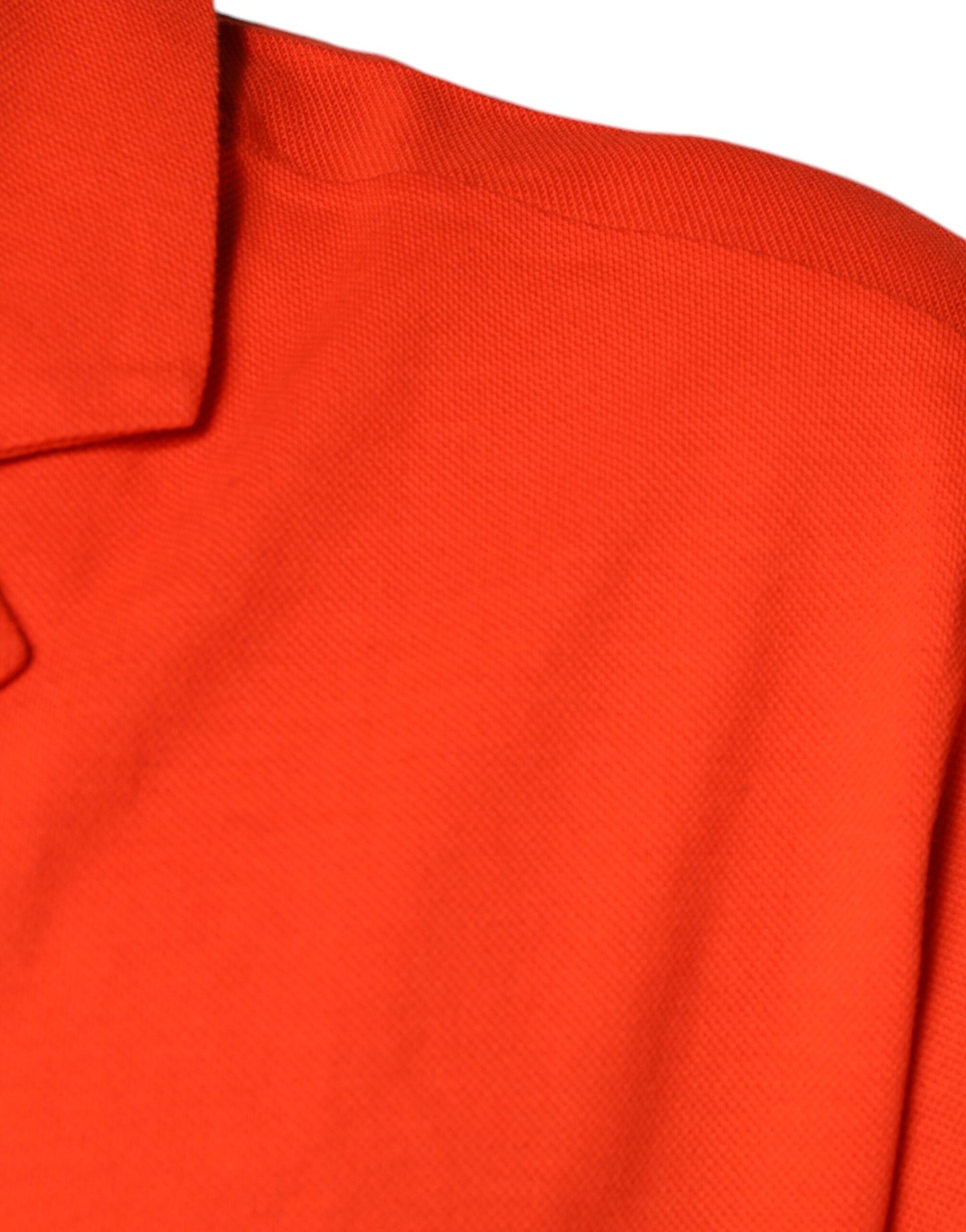 Dolce & Gabbana Orange Bomuld Button Down Casual Poloshirt