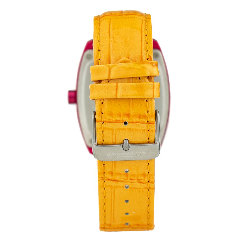 Chronotech orange læderur