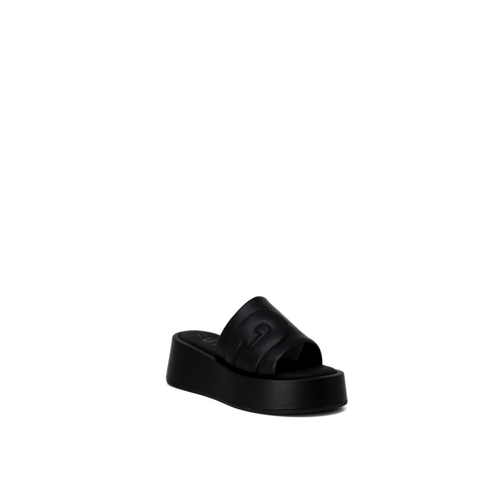 Furla sort lædersandal