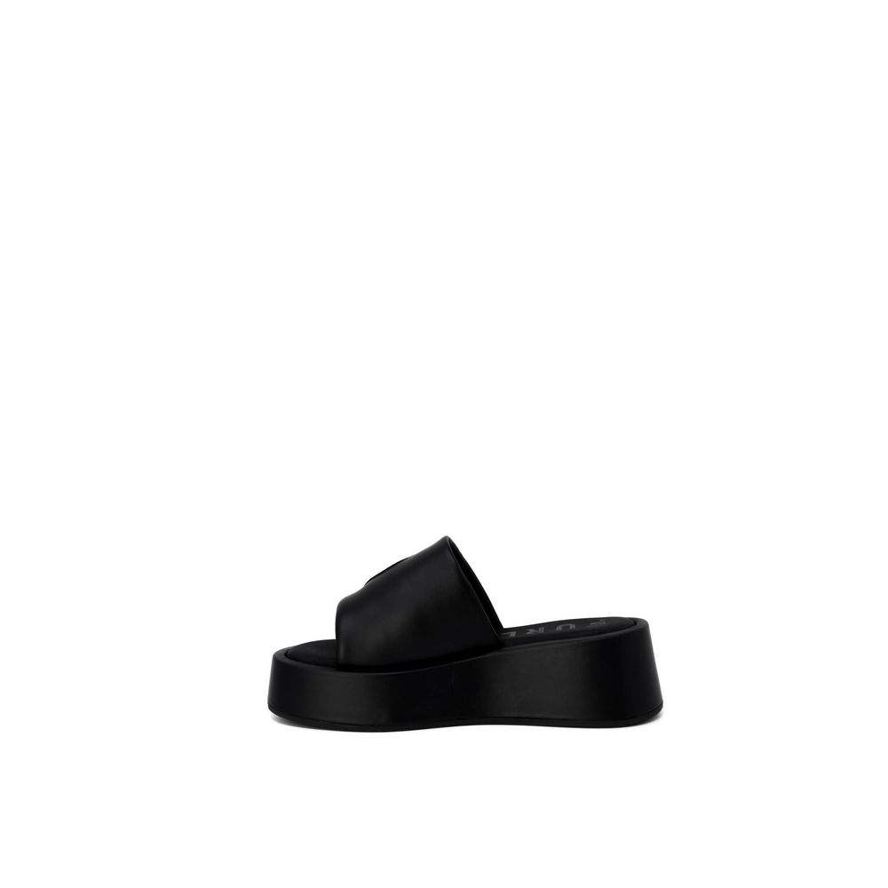 Furla sort lædersandal
