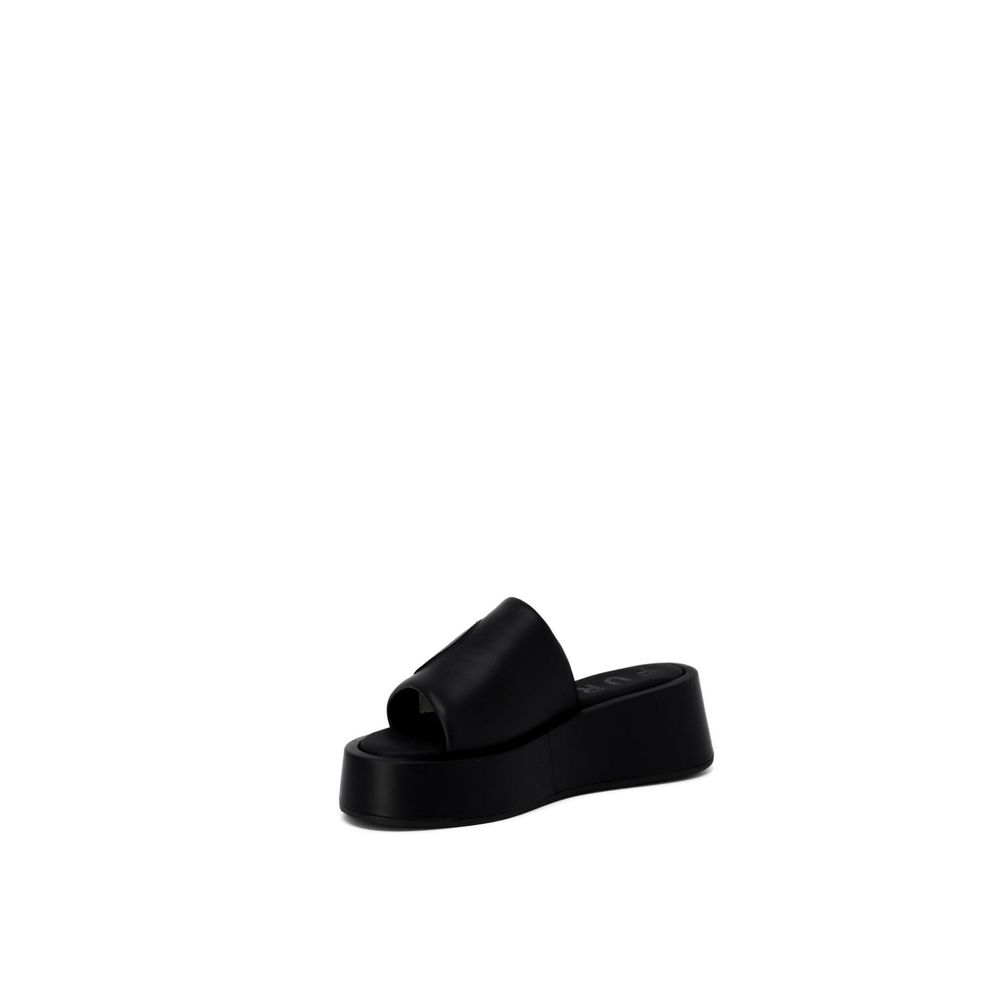 Furla sort lædersandal