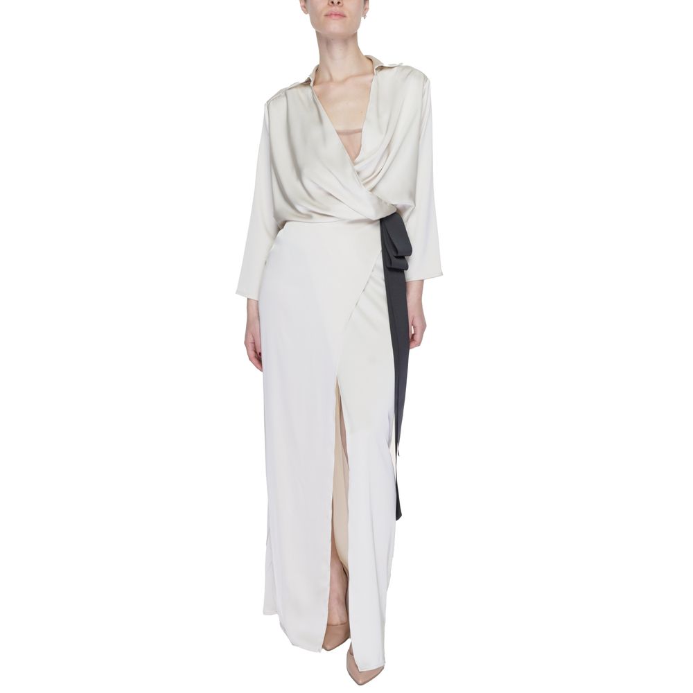 Sandro Ferrone Beige Polyesterkjole