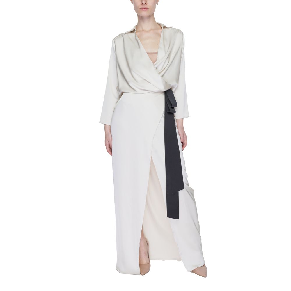 Sandro Ferrone Beige Polyesterkjole