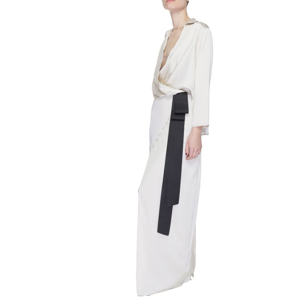 Sandro Ferrone Beige Polyesterkjole