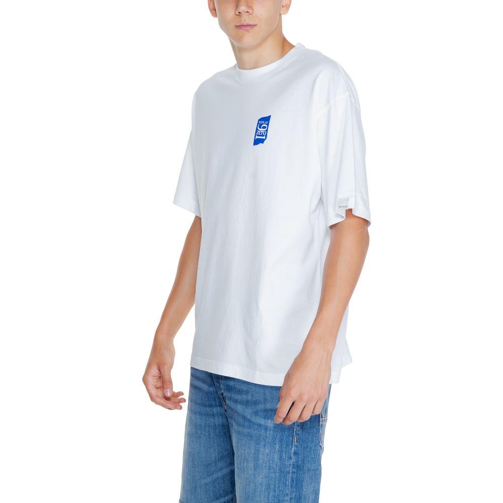 Replay Hvid Bomulds T-shirt