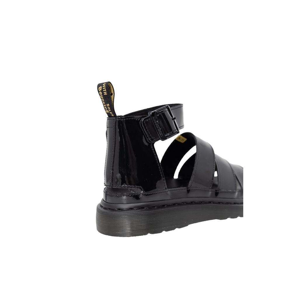 Dr. Martens sort lædersandal