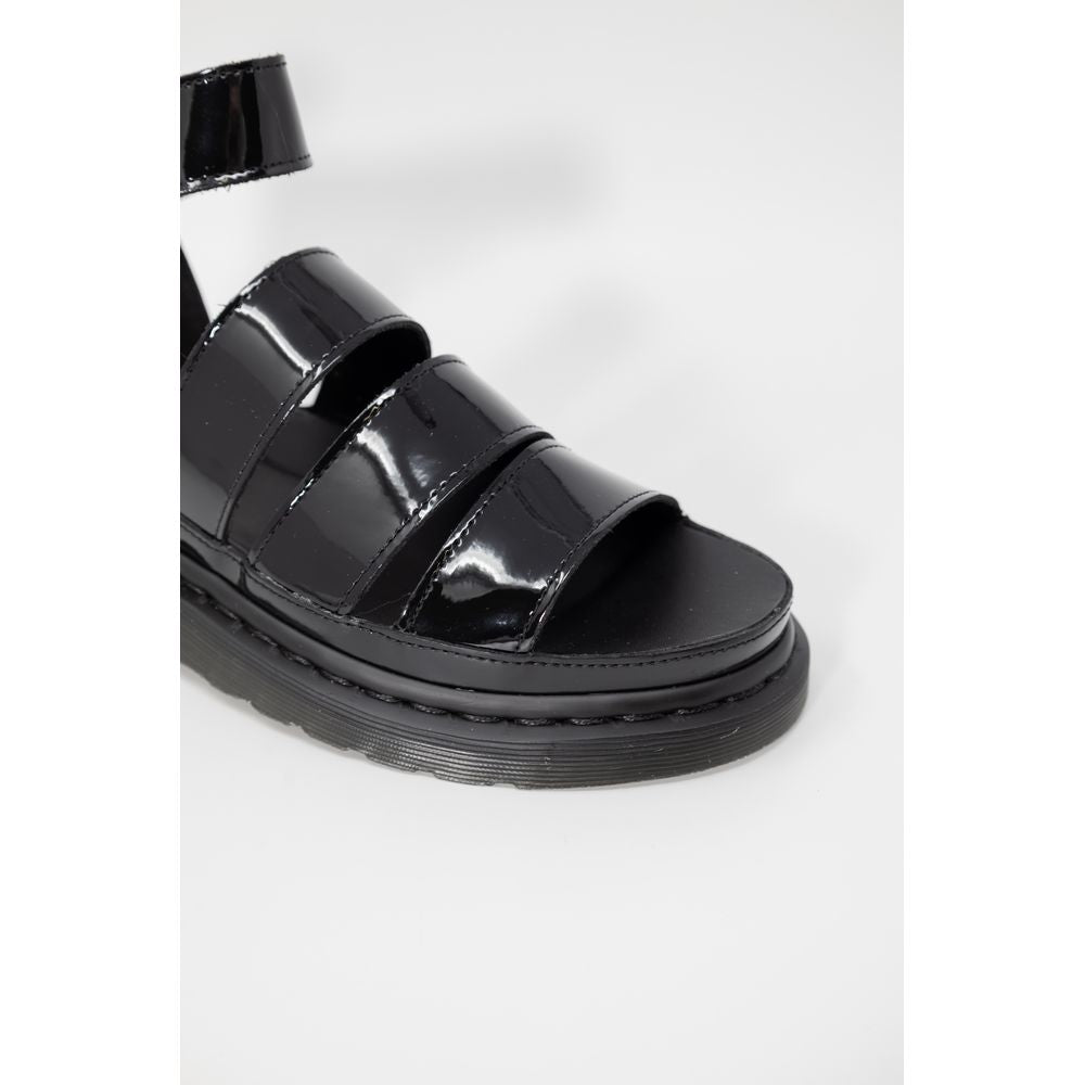 Dr. Martens sort lædersandal