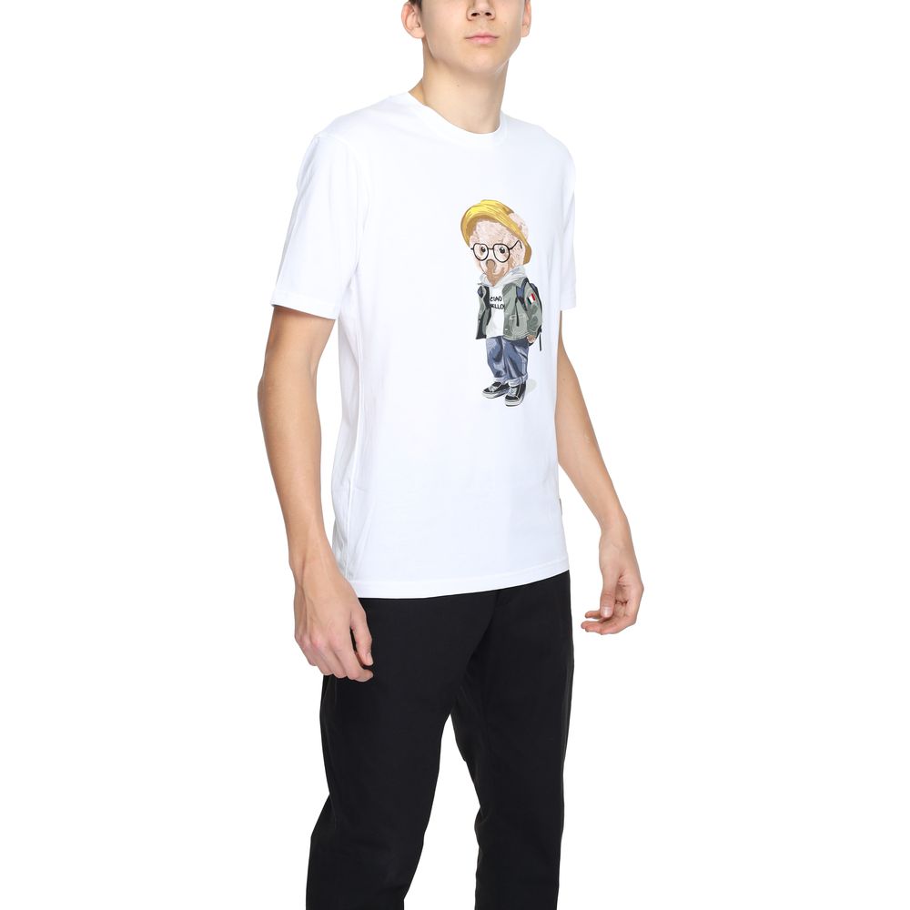 Gianni Lupo Hvid Bomulds T-shirt