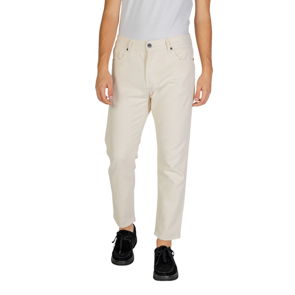 Gianni Lupo Cremefarvede Bomuld Jeans & Bukser