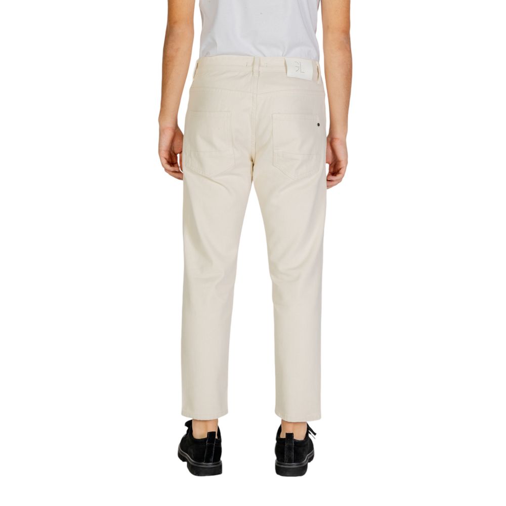 Gianni Lupo Cremefarvede Bomuld Jeans & Bukser