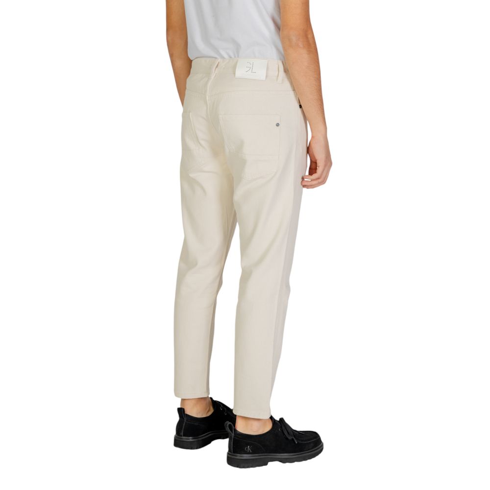 Gianni Lupo Cremefarvede Bomuld Jeans & Bukser
