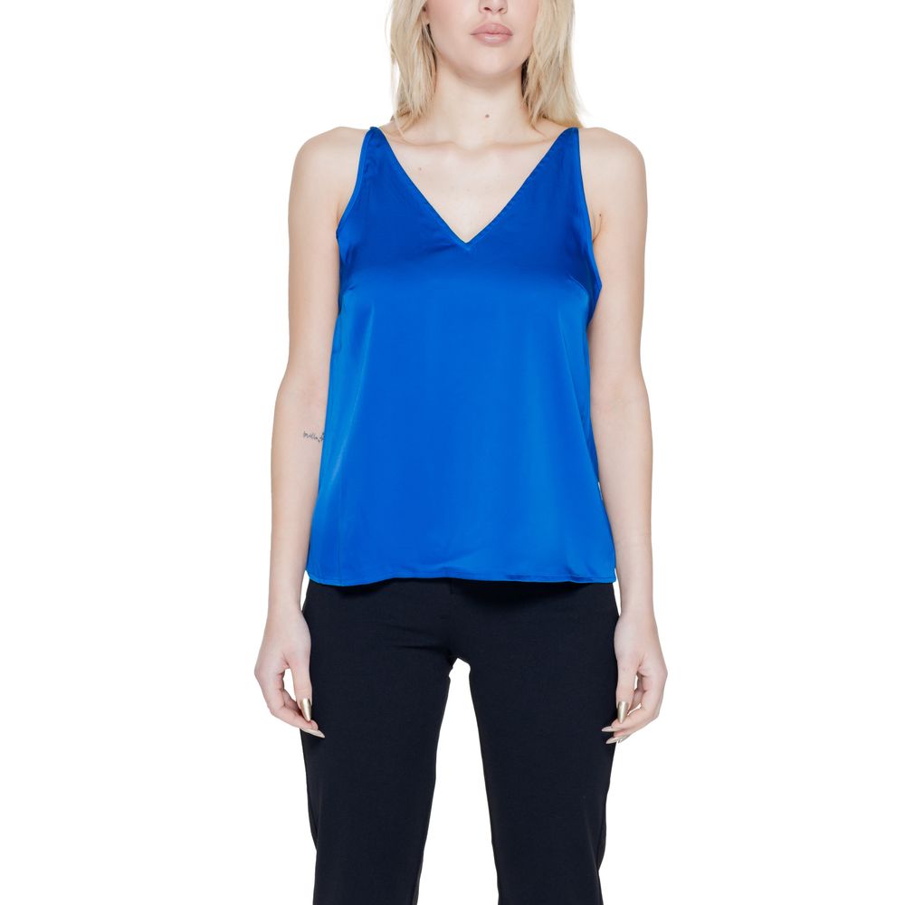 Vila Tøj Blå Polyester Toppe & T-shirt