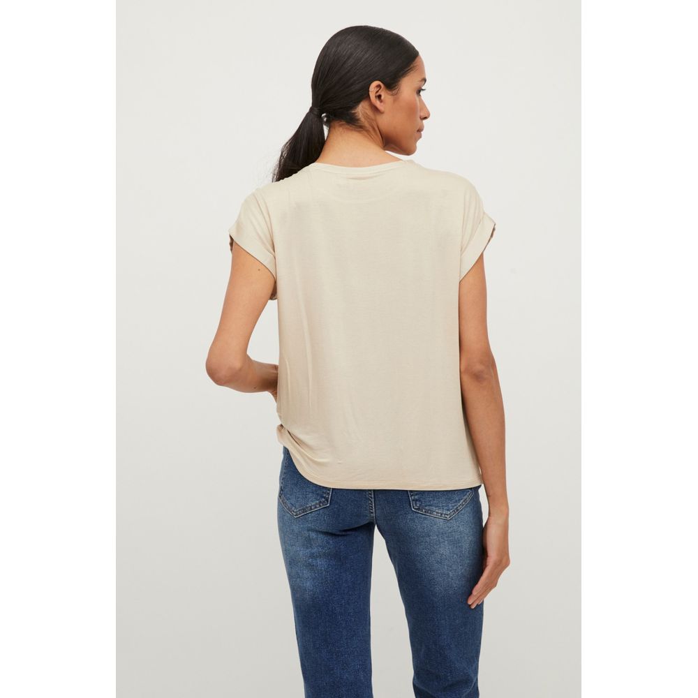 Vila Tøj Guld Bomuldstoppe & T-shirt