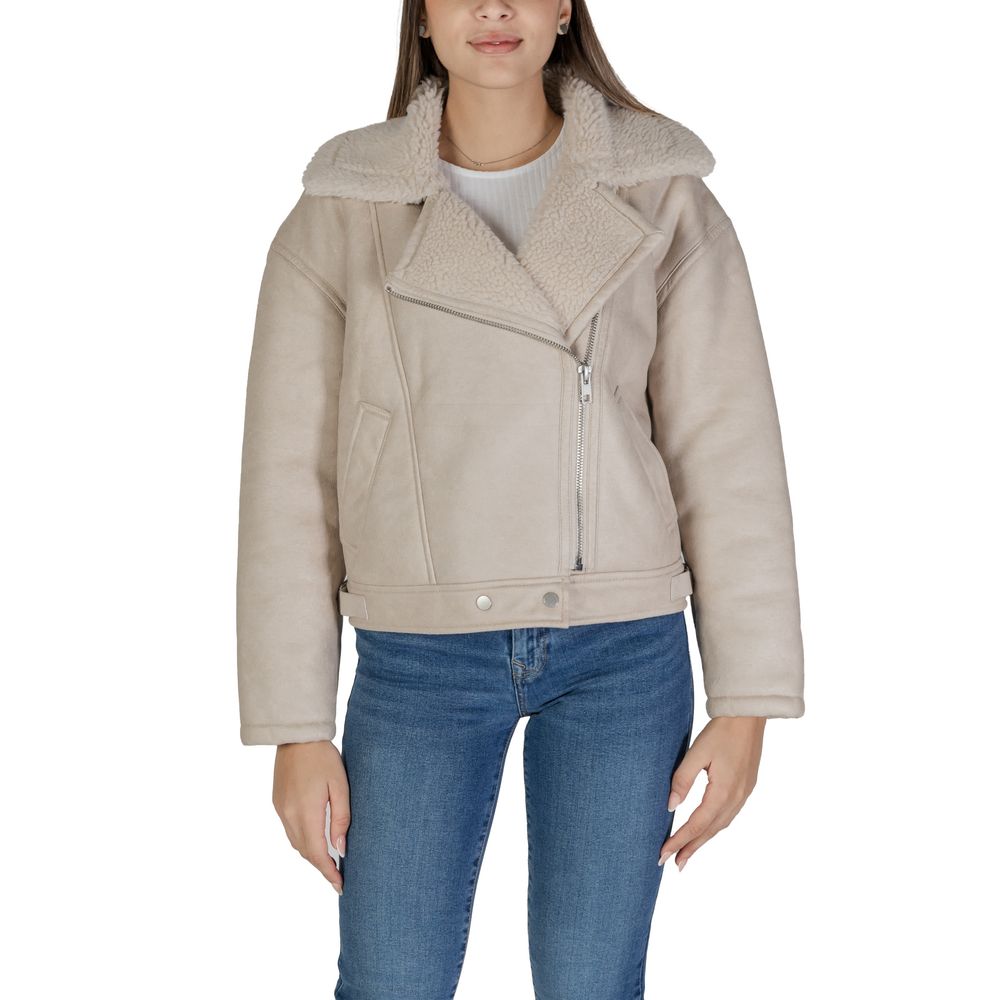 Vila Tøj Beige Kunstlæderjakker & Frakke