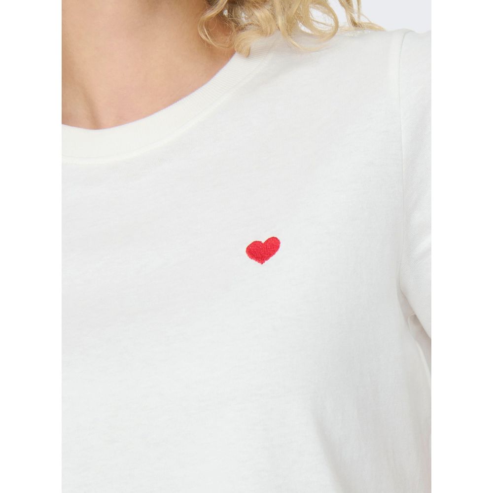 Jacqueline De Yong Hvide Bomuldstoppe & T-shirt