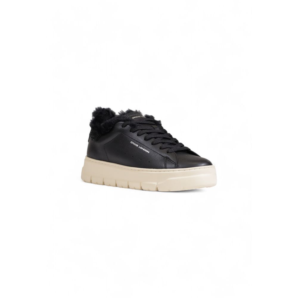 Crime London sort lædersneaker