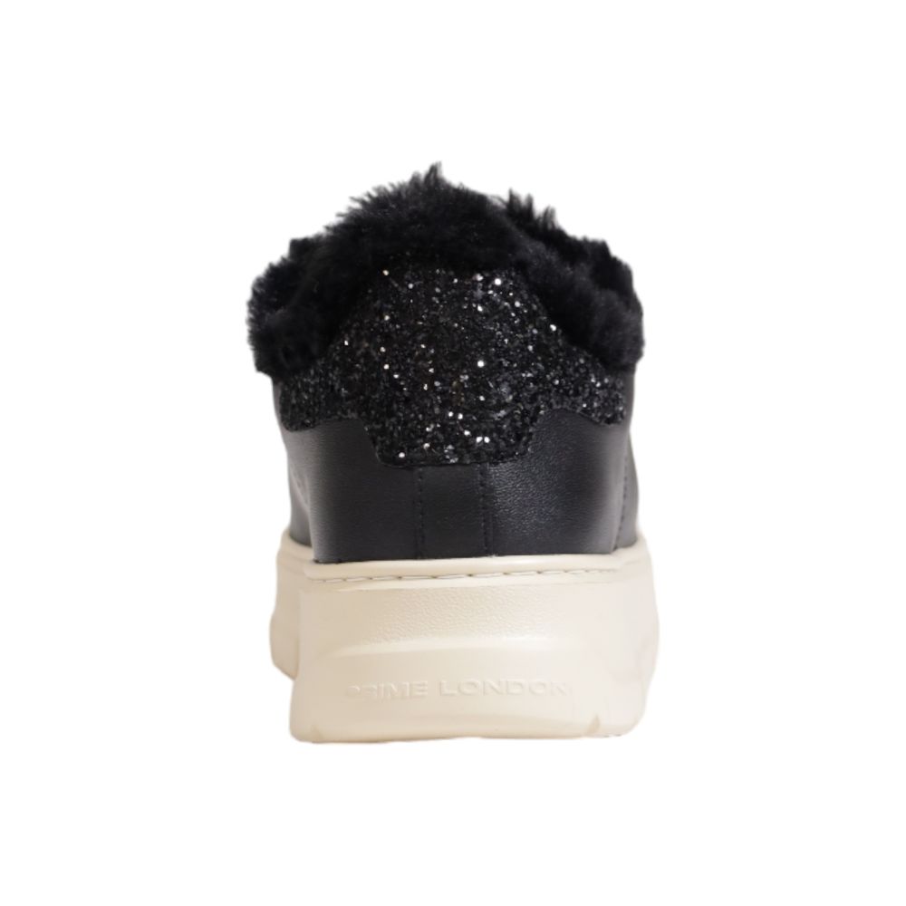 Crime London sort lædersneaker