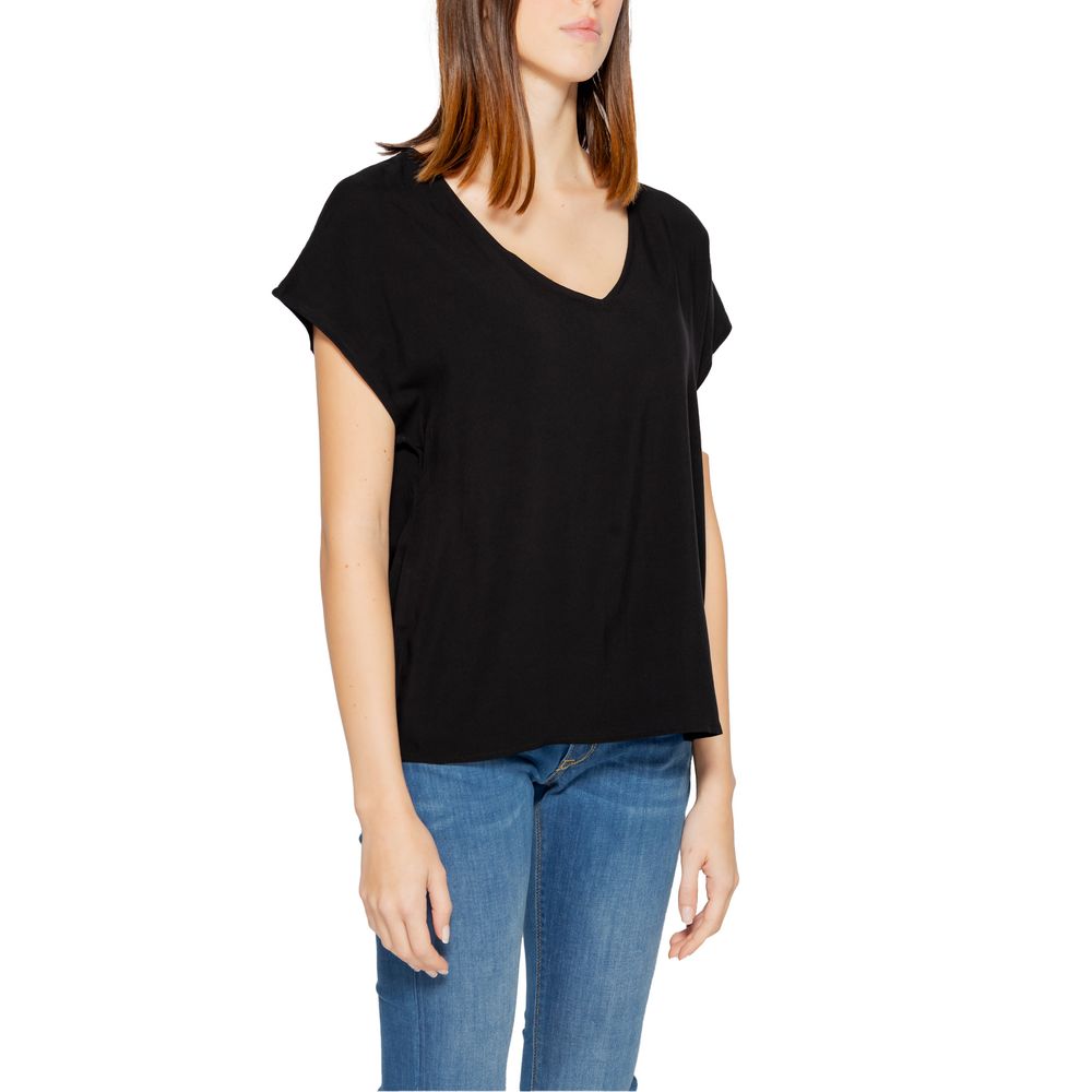 Jacqueline De Yong Sorte Viskose Toppe & T-shirt