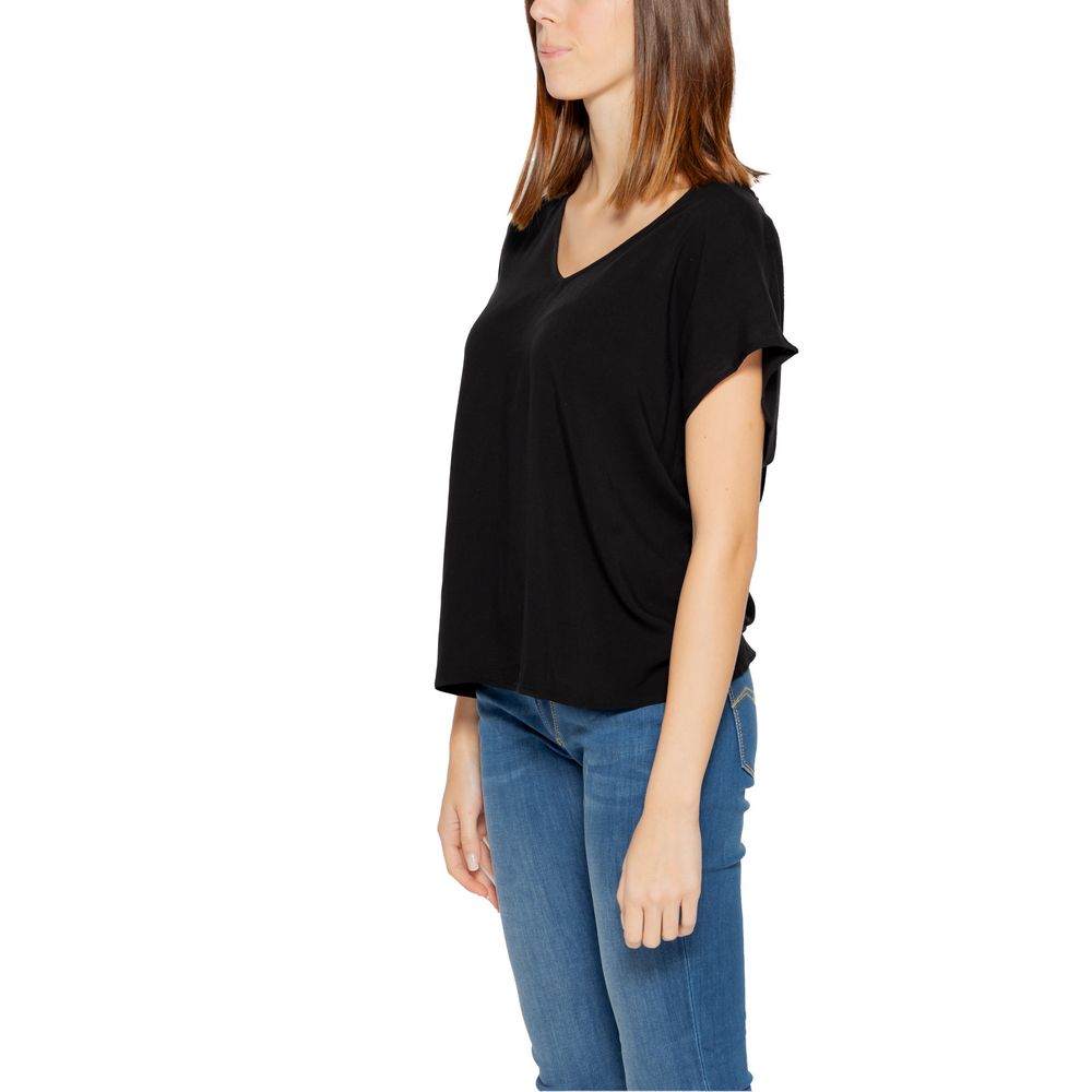 Jacqueline De Yong Sorte Viskose Toppe & T-shirt
