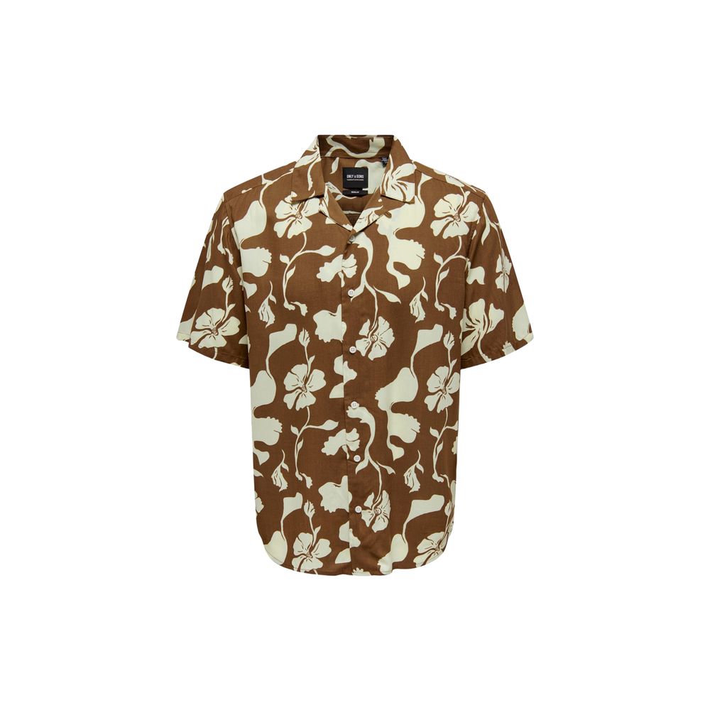 Only & Sons Brun Viskose Skjorte