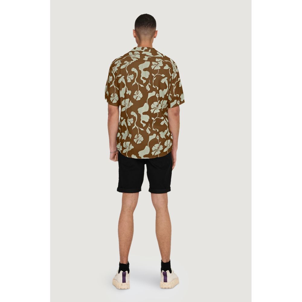Only & Sons Brun Viskose Skjorte