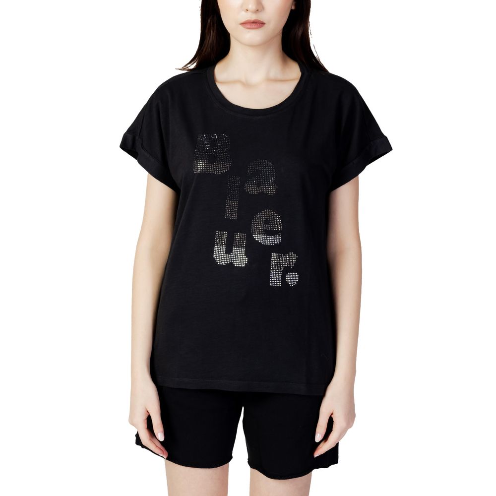 Blå sorte bomuldstoppe og T-shirt