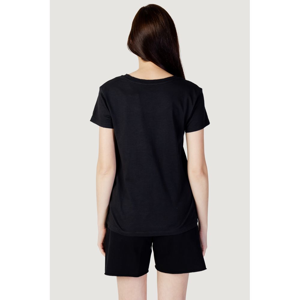 Blå sorte bomuldstoppe og T-shirt