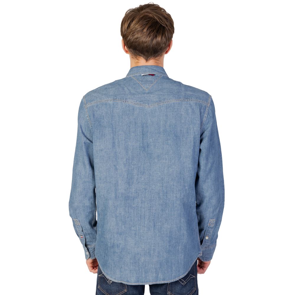 Tommy Hilfiger Jeans Blå Bomuldsskjorte