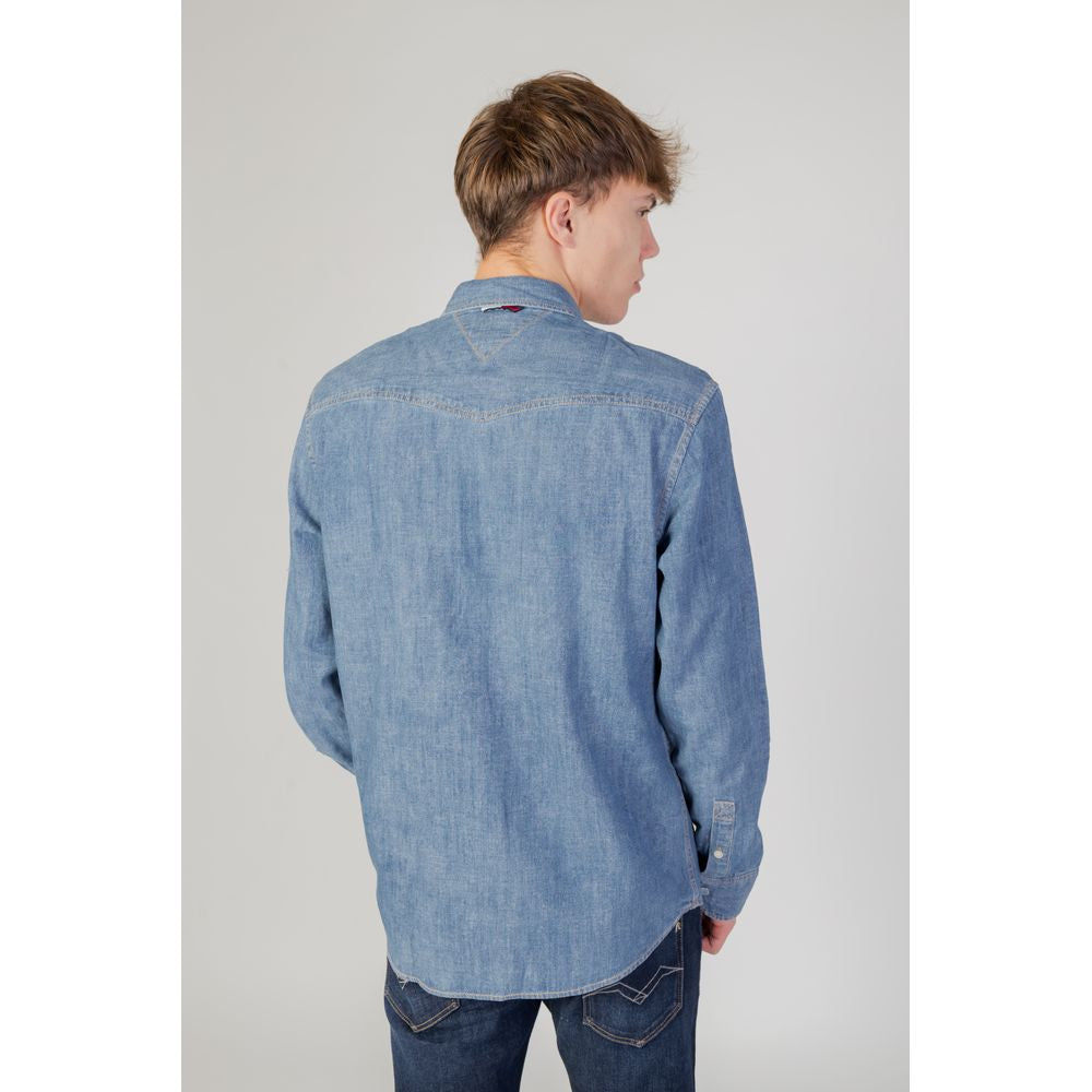 Tommy Hilfiger Jeans Blå Bomuldsskjorte