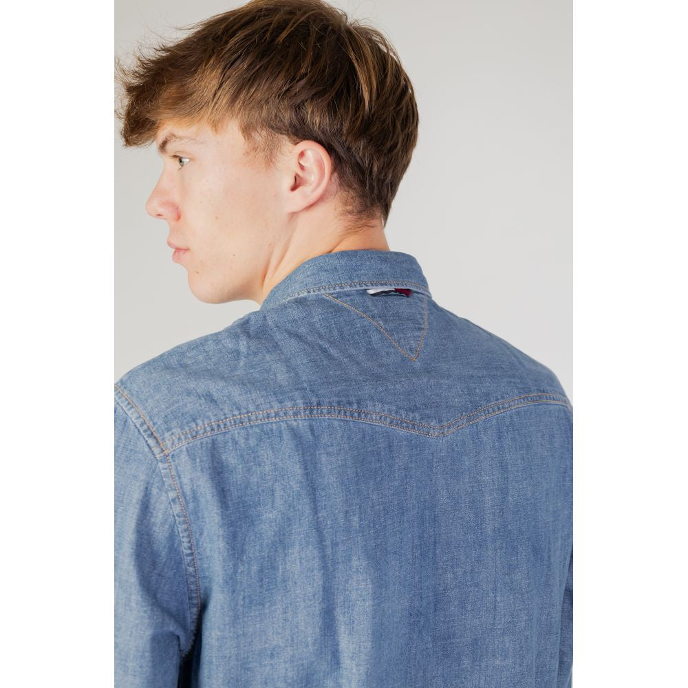 Tommy Hilfiger Jeans Blå Bomuldsskjorte