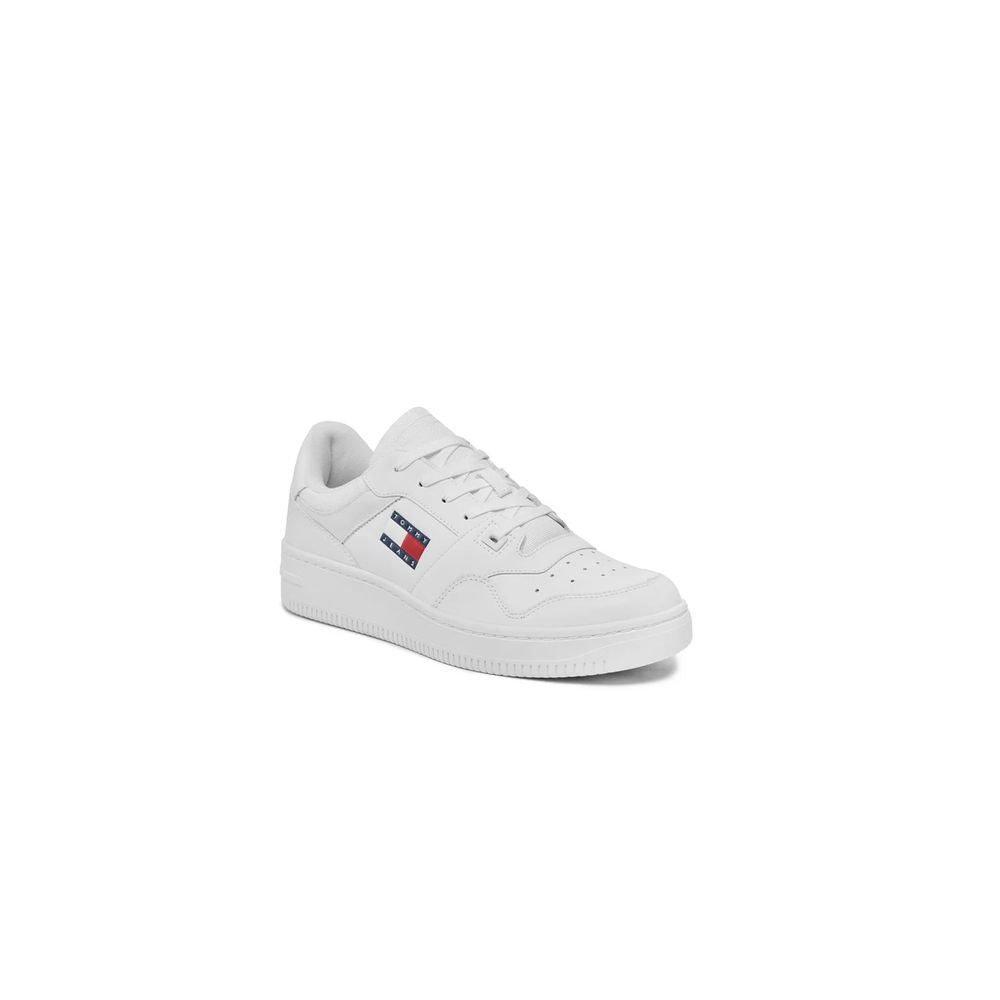 Tommy Hilfiger Jeans Hvide Lædersneaker